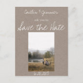 Kraft Postkarte Save the Date (Vorderseite)
