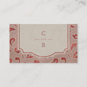 Kraft red Lace rustikale Country Hochzeit Platzkar Platzkarte (Rückseite)