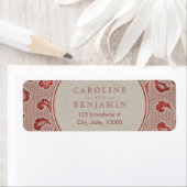 Kraft red Lace rustikale Hochzeitssemble-Rücksende (Insitu)