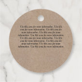 Kraft Red Sketchy Heart "Made with Liebe" Geschenkanhänger (Rückseite)