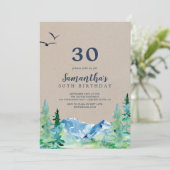 Kraft Rocky Mountain 30. Geburtstag Einladung (Stehend Vorderseite)