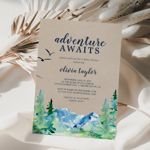 Kraft Rocky Mountain Adventure erwartet Baby Showe Einladung