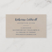 Kraft Rocky Mountain Adventure Guide Business Card Visitenkarte (Rückseite)