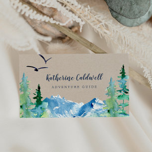 Kraft Rocky Mountain Adventure Guide Business Card Visitenkarte