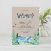Kraft Rocky Mountain Bridesmaids Brunch Einladung (Stehend Vorderseite)