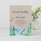 Kraft Rocky Mountain Brunch und Bubbly Einladung (Stehend Vorderseite)