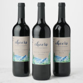 Kraft Rocky Mountain Cheers Hochzeiten von Wine La Weinetikett (Flaschen)