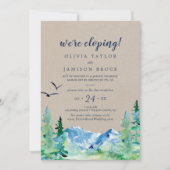 Kraft Rocky Mountain Elopement Empfang Einladung (Vorderseite)