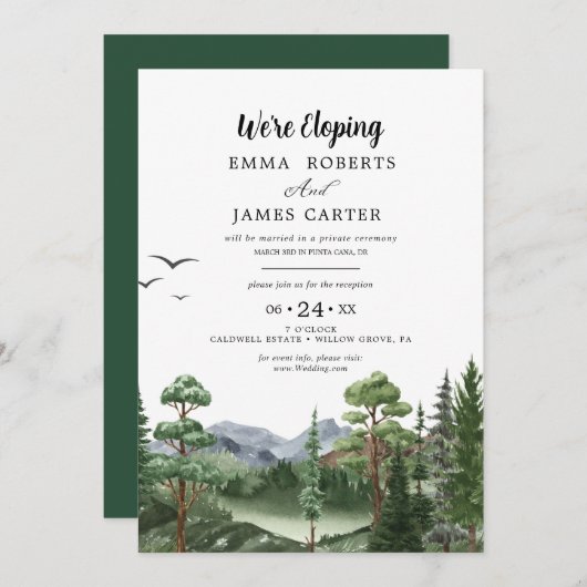 Kraft Rocky Mountain | Empfang Einladung (Vorne/Hinten)