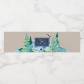 Kraft Rocky Mountain Hochzeit in Urlaubsort Wasserflaschenetikett (Einzelnes Label)