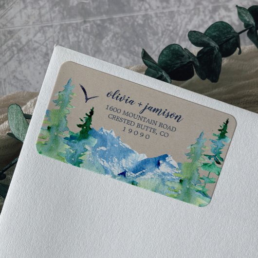 Kraft Rocky Mountain Rücksendeadresse Adressaufkleber