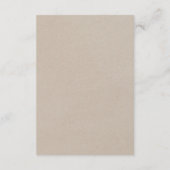 Kraft Rocky Mountain Wedding Detail-Abschlusskarte Begleitkarte (Rückseite)