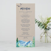 Kraft Rocky Mountain Wedding Dinner Menü Menükarte (Stehend Vorderseite)