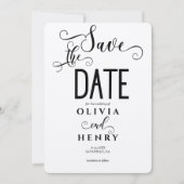 Kraft Romantische Kalligrafie Script Foto QR Code Save The Date (Vorderseite)