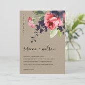 KRAFT ROTE ROSEN PEONY EUCALYPTUS FLORALWEDD (Stehend Vorderseite)