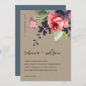 KRAFT ROTE ROSEN PEONY EUCALYPTUS FLORALWEDD (Vorne/Hinten)