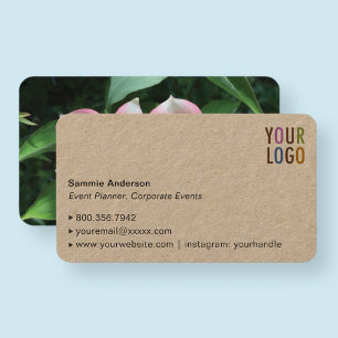 Kraft Rounded Corner Business Cards mit Foto Visitenkarte