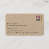 Kraft Rounded Corner Business Cards mit Foto Visitenkarte (Vorderseite)