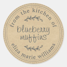 Kraft Rustic Blaubeer-Muffins Etikett