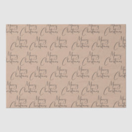 Kraft Rustic Frohe Weihnachtsschrift Seidenpapier