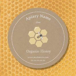 Kraft Rustic Honey Jar Label Aufkleber für Imker