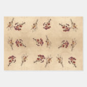 Kraft Rustic Press Paper Blume Geschenkpapier Set (Vorderseite 3)