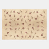 Kraft Rustic Press Paper Blume Geschenkpapier Set (Vorderseite 2)