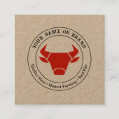 Kraft Rustic Vintage Logo Catering Visitenkarte (Vorderseite)