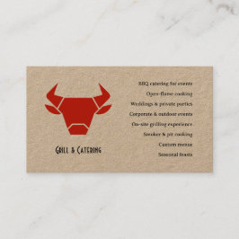 Kraft Rustic Vintage Logo Catering Visitenkarte