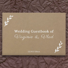 Kraft & Rustic Wedding Guest Book Gästebuch