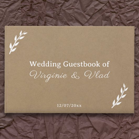 Kraft & Rustic Wedding Guest Book Gästebuch
