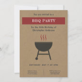 Kraft & Rustikale GRILLEN Party Geburtstagseinladu Einladung (Vorderseite)