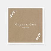 Kraft & Rustikale Hochzeit Napkins Serviette (Vorderseite)
