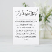 Kraft-, rustikale Hochzeitinformation Begleitkarte (Stehend Vorderseite)