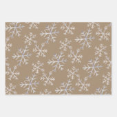 Kraft Rustikale, von Hand Gezeichnet Icy White Sno Geschenkpapier Set (Vorderseite)