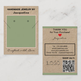Kraft Sage Halskette Ohrringe Logo Website QR Code Visitenkarte