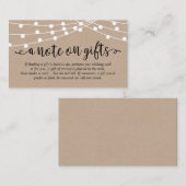 Kraft-Saitenleuchten, Schwarzes Script, Eine Notiz Begleitkarte (Vorne/Hinten)