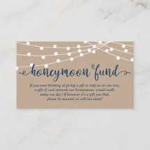 Kraft-Saitenlichter, Navy Blue, Honeymoon Fund