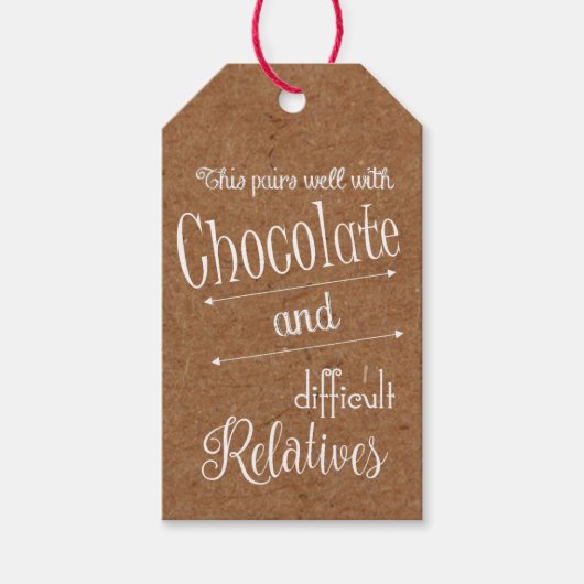 Kraft Schokolade und Party Geschenkanhänger (Vorderseite)