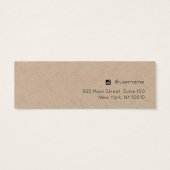 Kraft Script Stud Earring Juwelier Display Card (Rückseite)