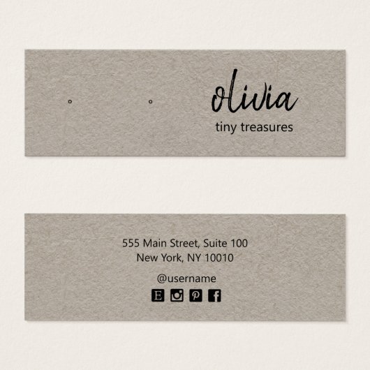 Kraft-Script-Stuhl-Erd-Display-Karte (Vorne & Hinten)