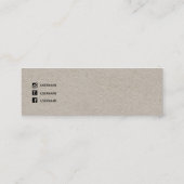 Kraft Signature Script Stud Earring Display Mini Visitenkarte (Rückseite)