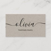 Kraft Signature Script Typografy Business Card