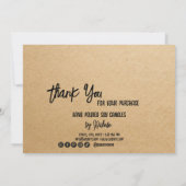 Kraft Simple Candle Care Vielen Dank Logo hinzufüg Dankeskarte (Rückseite)