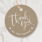 Kraft Simple Modern Script Business Vielen Dank Geschenkanhänger (Vorderseite)