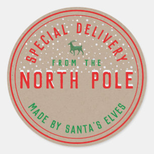 Kraft Sonderlieferung aus dem Nordpol Runder Aufkleber