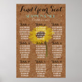 Kraft Sonnenblumen Herbst 9 Sitztisch Hochzeit Poster (Vorne)