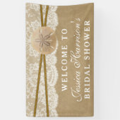Kraft-, Spitz- und SandDollar Beach Brautparty Banner (Vertikal)