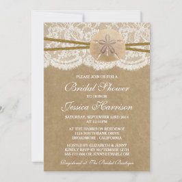 Kraft-, Spitz- und SandDollar Beach Brautparty Einladung