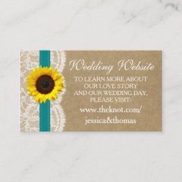 Kraft-, Spitzen- und Sonnenblumen-Kollektion - Aqu Begleitkarte